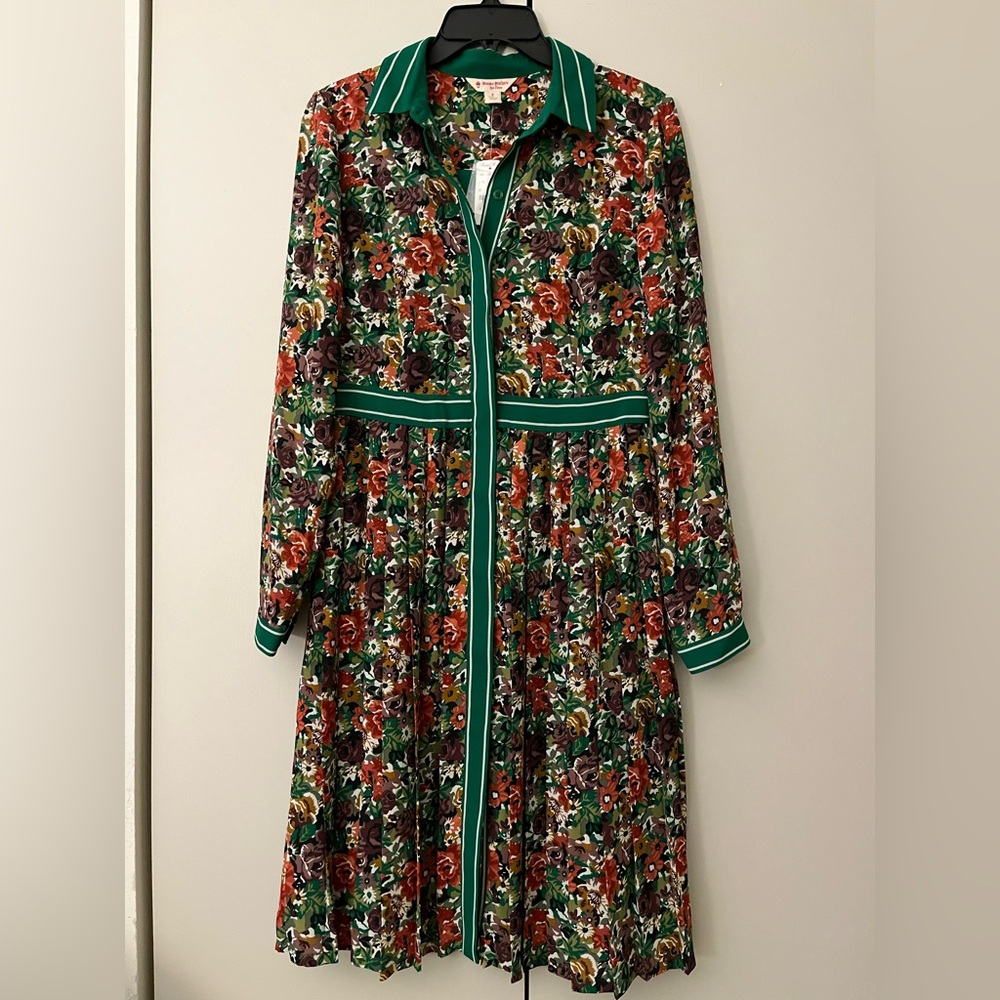 NWT Brooks Brothers Red Fleece Floral Dress